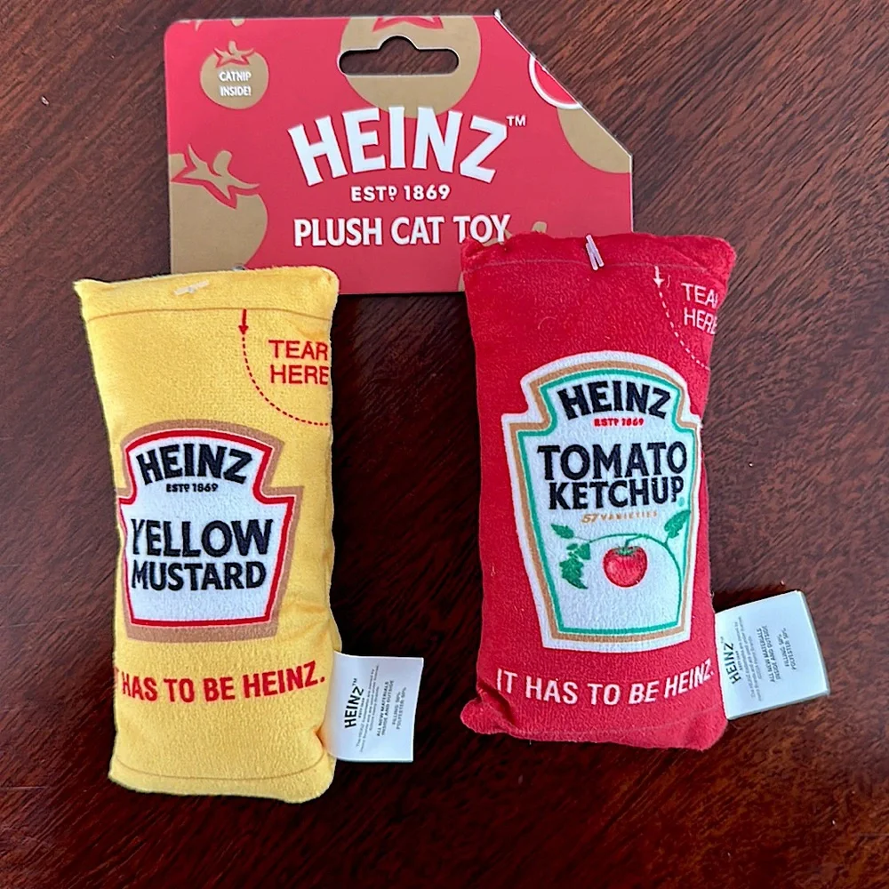 Heinz plush catnip toys